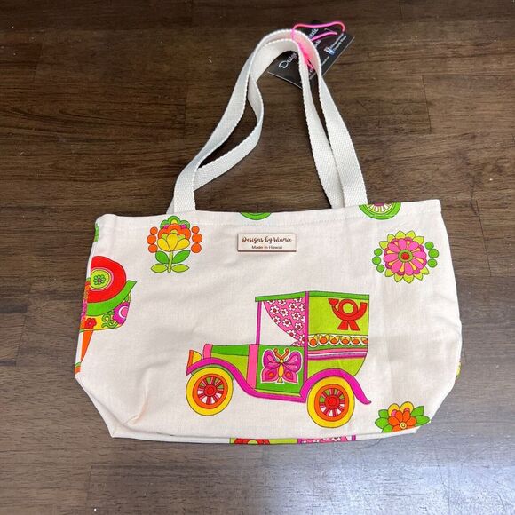 Designs by winnie canvas‎ shoulder bag made in hawaii floral carriage NWT - Picture 1 of 6